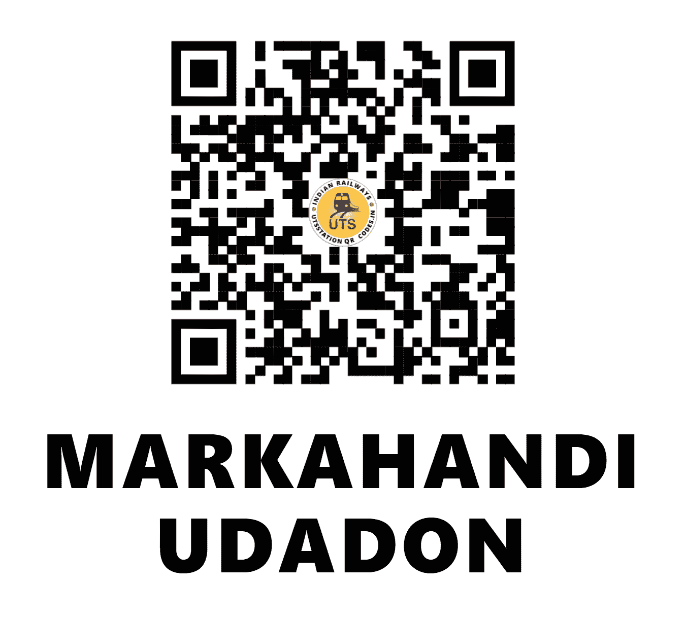 UTS QR Code for MARKAHANDI UDADON - MQQ (SB - MADHYA PRADESH)